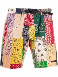 Mens Patchwork Shorts